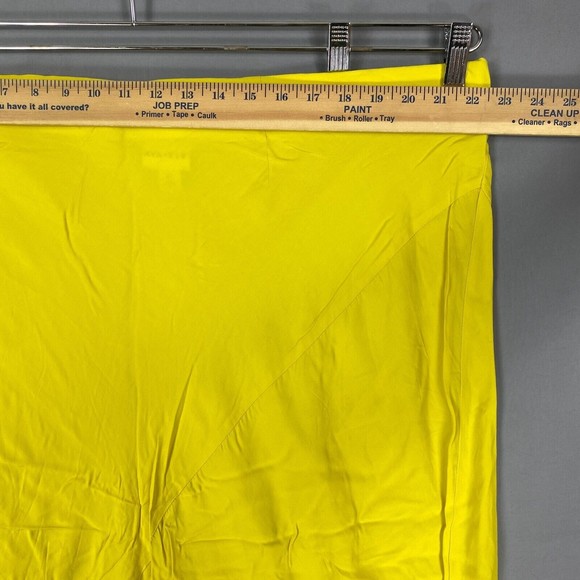 Ava & Viv Skirt Womens 2x Yellow Satin Midi A Line Elastic Waist Lightweight - Picture 7 of 12